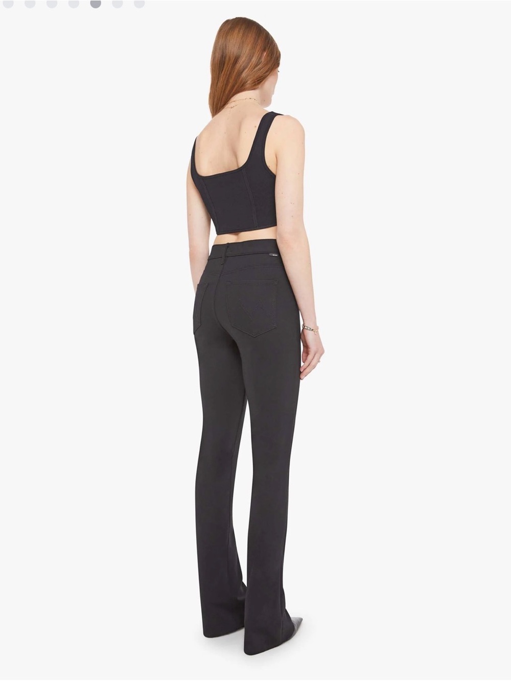 NWT MOTHER Black High-Waisted Runaway Pants Sz 25 - Picture 2 of 12